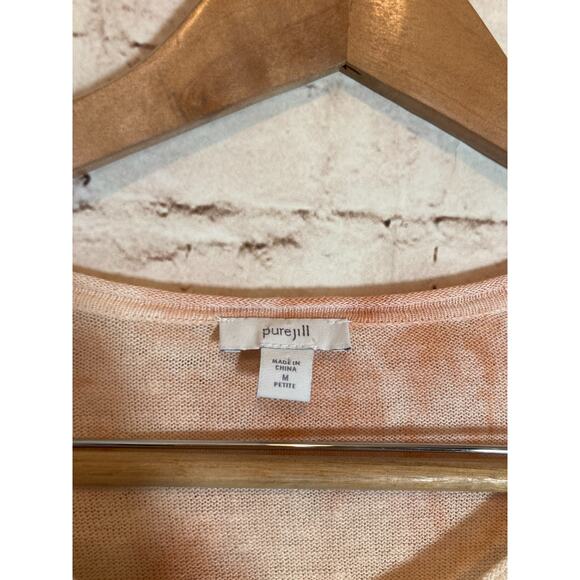 J. Jill Linen Top Womens Medium Petite Pure Jill Lightweight Boxy Lagom Pullover - Picture 4 of 13